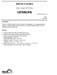 Datasheet HD74LV2G08A manufacturer Hitachi
