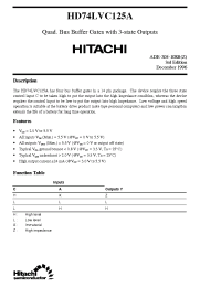 Datasheet HD74LVC125A manufacturer Hitachi