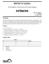 Datasheet HD74LVC16240A manufacturer Hitachi