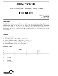 Datasheet HD74LVC16241 manufacturer Hitachi