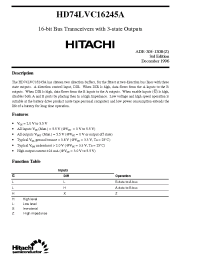 Datasheet HD74LVC16245A manufacturer Hitachi