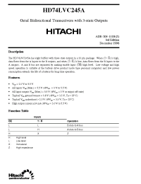 Datasheet HD74LVC245AT manufacturer Hitachi