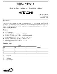 Datasheet HD74LVC541A manufacturer Hitachi