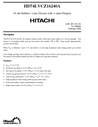 Datasheet HD74LVCZ16240A manufacturer Hitachi