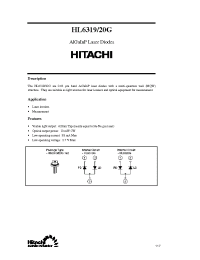 Datasheet HL6319G manufacturer Hitachi