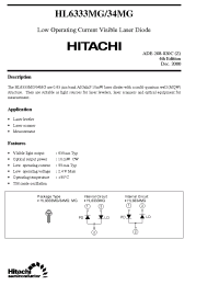 Datasheet HL6334MG manufacturer Hitachi