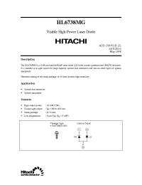 Datasheet HL6738MG manufacturer Hitachi