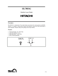 Datasheet HL7851G manufacturer Hitachi