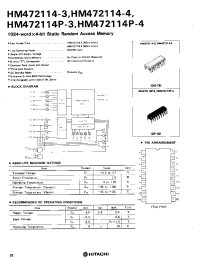 Datasheet HM472114-3 manufacturer Hitachi