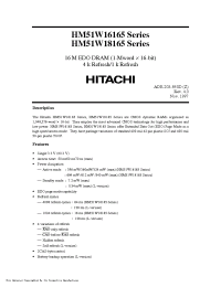 Datasheet HM51W16165J-6 manufacturer Hitachi