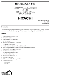 Datasheet HM5212325F manufacturer Hitachi