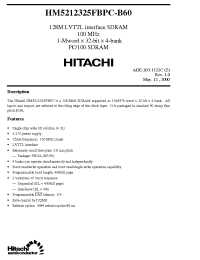 Datasheet HM5212325FBPC manufacturer Hitachi