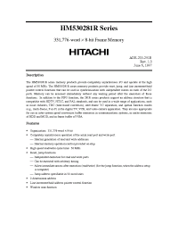 Datasheet HM530281RTT-20 manufacturer Hitachi