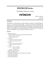 Datasheet HM538123BJ-6 manufacturer Hitachi