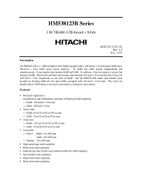 Datasheet HM538123BJ-7 manufacturer Hitachi