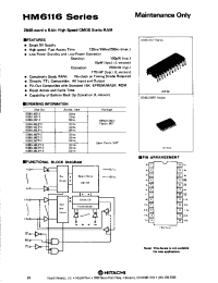 Datasheet HM6116FP-3 производства Hitachi