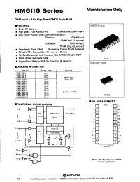 Datasheet HM6116LP-3 manufacturer Hitachi