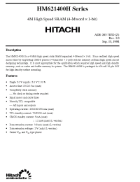 Datasheet HM621400H manufacturer Hitachi