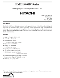 Datasheet HM621400HC manufacturer Hitachi