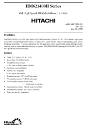 Datasheet HM621400HLJP-10 производства Hitachi