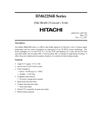 Datasheet HM62256BLFP-5SLT manufacturer Hitachi