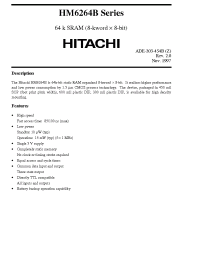 Datasheet HM6264 производства Hitachi