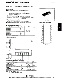 Datasheet HM6267LP-35 manufacturer Hitachi