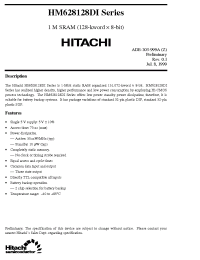 Datasheet HM628128DLFPI-7 manufacturer Hitachi