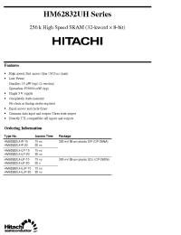 Datasheet HM62832UHLP-20 manufacturer Hitachi