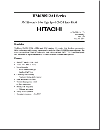 Datasheet HM628512ALRRI-7 manufacturer Hitachi