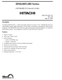 Datasheet HM628512BI manufacturer Hitachi