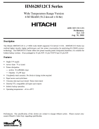 Datasheet HM628512CLRRI-7 manufacturer Hitachi