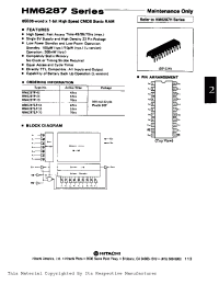 Datasheet HM6287LP-45 manufacturer Hitachi