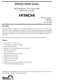 Datasheet HM62G36256BP-4 manufacturer Hitachi