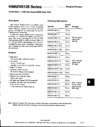 Datasheet HM62V8128LR-12 manufacturer Hitachi