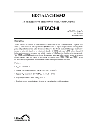 Datasheet HM62V8512CI manufacturer Hitachi