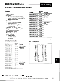 Datasheet HM65256BLFP-15T производства Hitachi