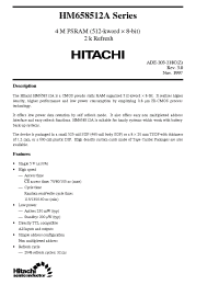 Datasheet HM658512A manufacturer Hitachi