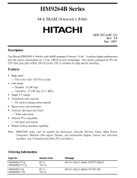Datasheet HM9264BLFP-10L производства Hitachi