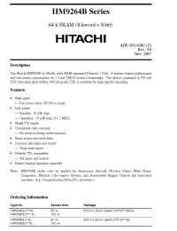 Datasheet HM9264BLP-10L manufacturer Hitachi