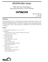 Datasheet HN29W12811 manufacturer Hitachi