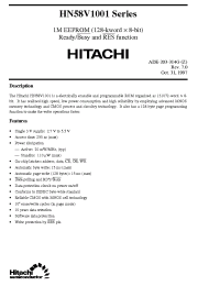 Datasheet HN58V1001T-25 manufacturer Hitachi