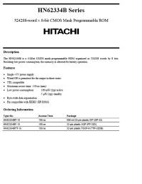 Datasheet HN62334BF-15 manufacturer Hitachi