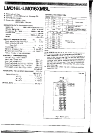 Datasheet LM016L manufacturer Hitachi