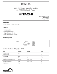 Datasheet PF0415 manufacturer Hitachi