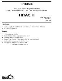 Datasheet PF08103B manufacturer Hitachi