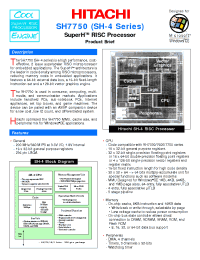 Datasheet SH7750 manufacturer Hitachi