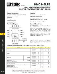 Datasheet HMC345LP3 manufacturer Hittite