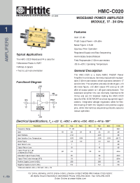 Datasheet HMC-C020 manufacturer Hittite