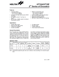 Datasheet HT12E manufacturer Holtek